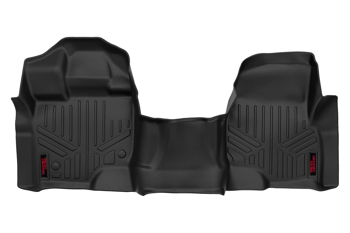 Ford Raptor Floor Mats - Front - Rough Country - Over Hump - '17-'20